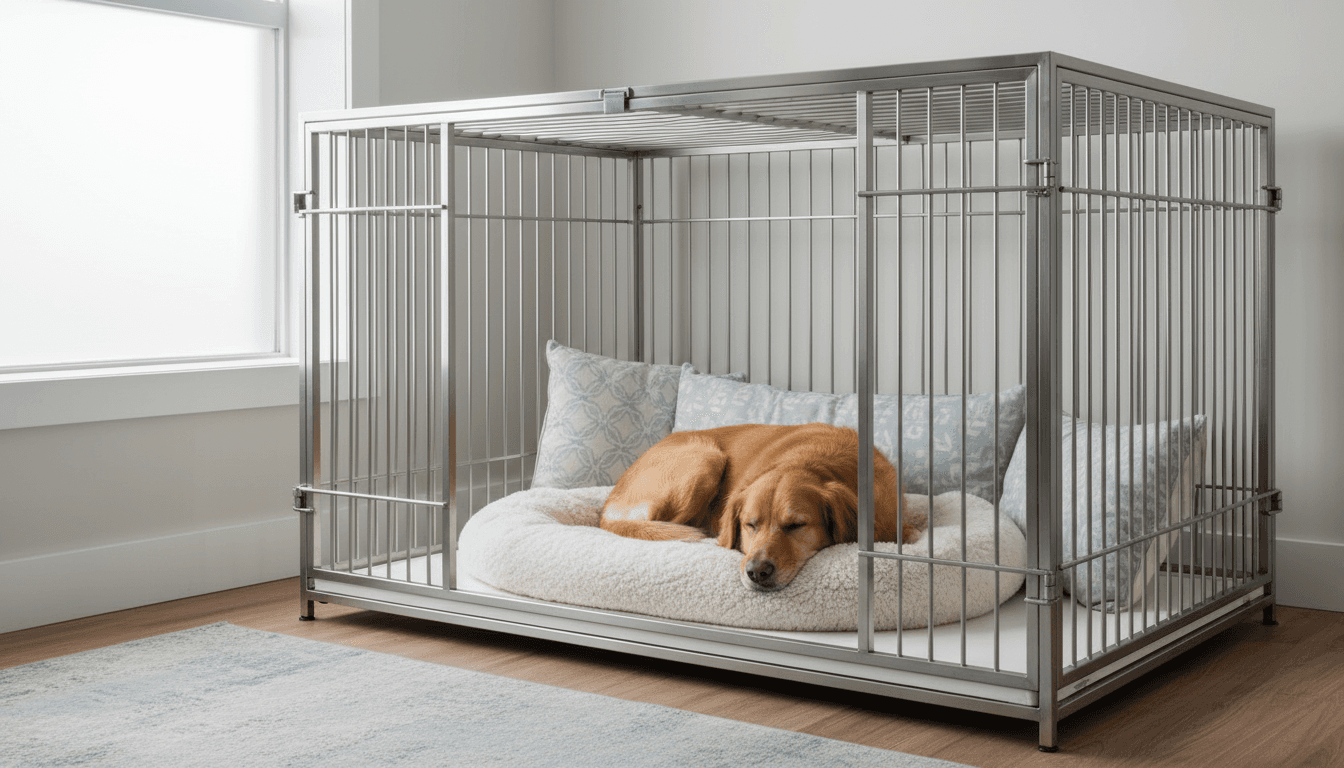 Comfortable pet boarding space for dogs in a clean facility
