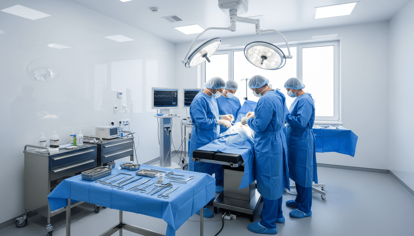Modern veterinary surgical suite